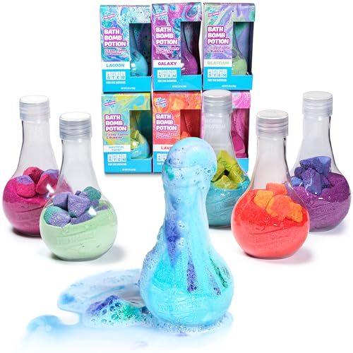 Tub Works&reg; Kids Bath Bomb Potion&trade; Bath Toy, Variety 6 Pack | Nontoxic | Fizzes, Foams & Bubbles with an Eruption of Color | Interactive Bath Bombs | Fun Science Toddler Bath Toys