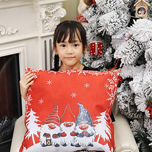 HEALLILY 2 Peças de Almofadas de Natal para Boneco de Neve de Inverno Papai Noel para Casa Fronhas Q