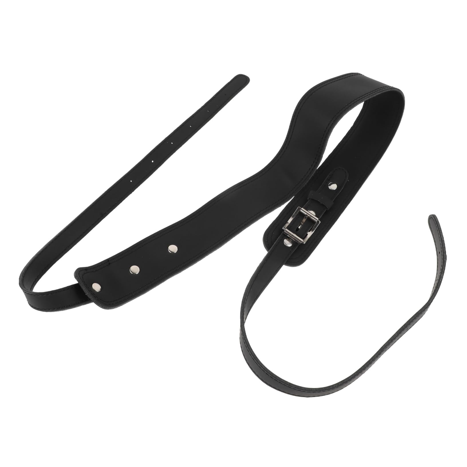 Cinturón de Tuba de Cuero Negro Ajustable para Trombón y Tuba