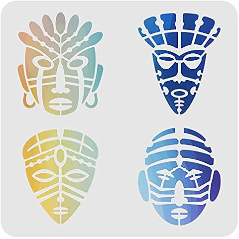 FINGERINSPIRE African Mask Painting Stencils Cover