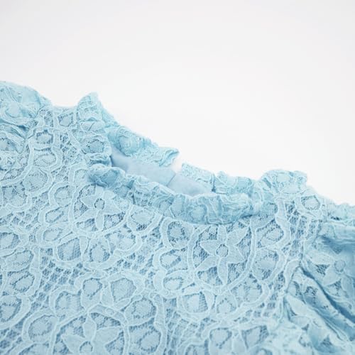 Image of BGFKS Baby Girl Tutu Dress Elegant Lace Pom Pom Flutter Sleeve with Flower Headband Set