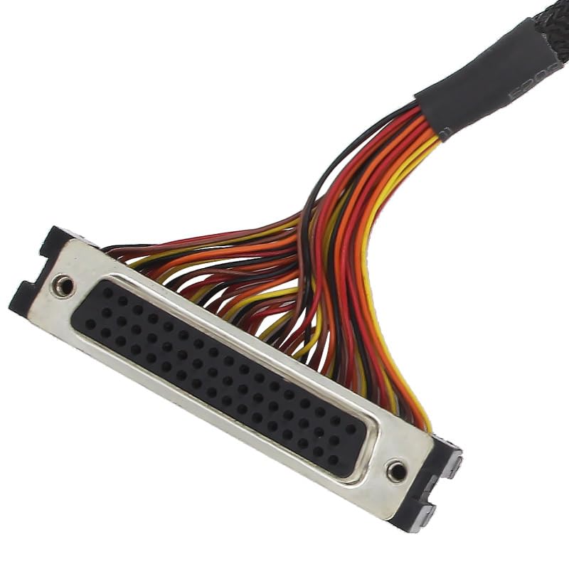DB 50Pin Male to Female Straight Ribbon Cable with Molded Female Connector 0.5 Meter