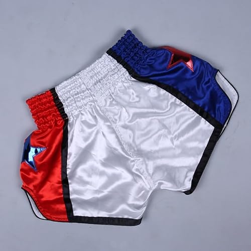 FACULX Short de combat Muay Thai, taille réglable, unisexe, short de boxe Muay Thai, respirant, MMA, kickboxing, combat, kickboxing, combat, Noir , L – vue 9