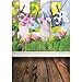 SJOLOON 5x7ft Easter with Floor Vinyl Photography Backdrop Customized Photo Background Studio Prop 9911