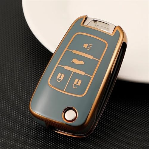Funda para llave de coche Chevrolet Trax Malibu Sail carcasa mando con 4 botones