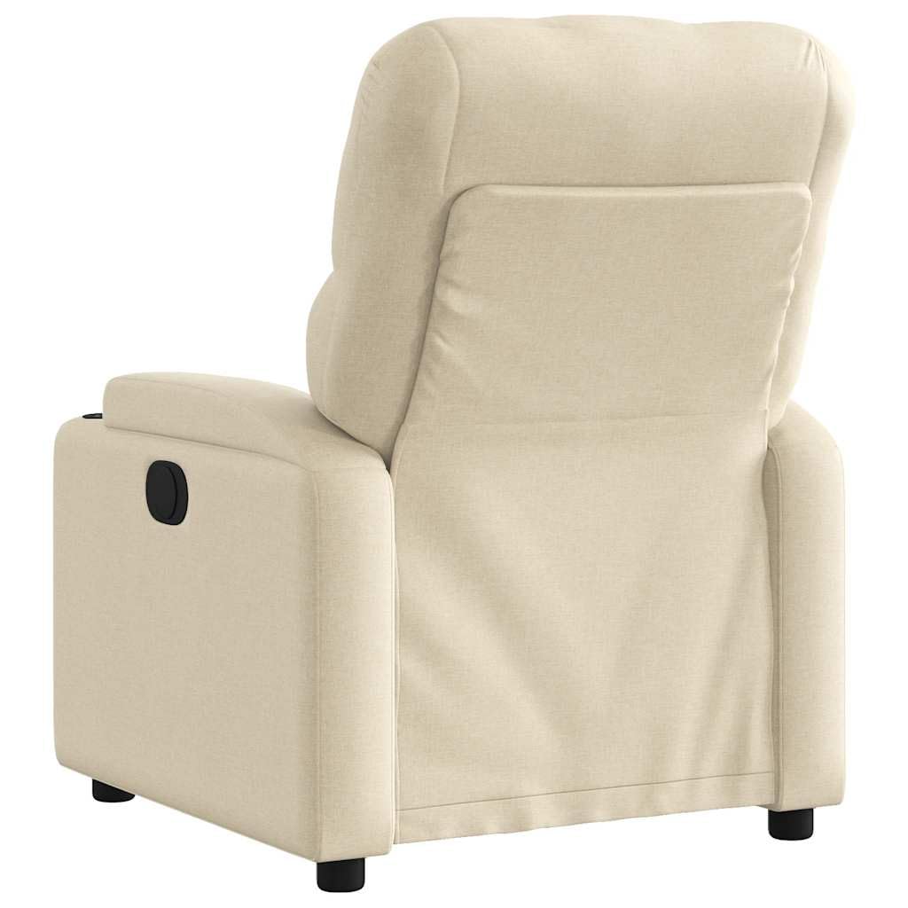 Poltrona relax con funzione reclinabile, poltrona per TV, in tessuto, regolabile, con 2 portabicchieri e tasca laterale, comoda poltrona imbottita per il soggiorno