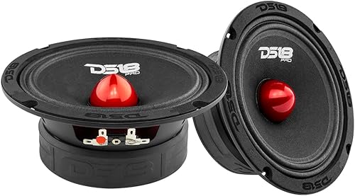 Miniatura 10 de DS18 PRO-GM8.4 - Altavoz de 8 pulgadas, rango medio, cesta de acero negro, 580 W máximo, 190 W RMS, 4 ohmios, altavoces de puerta de audio de alta