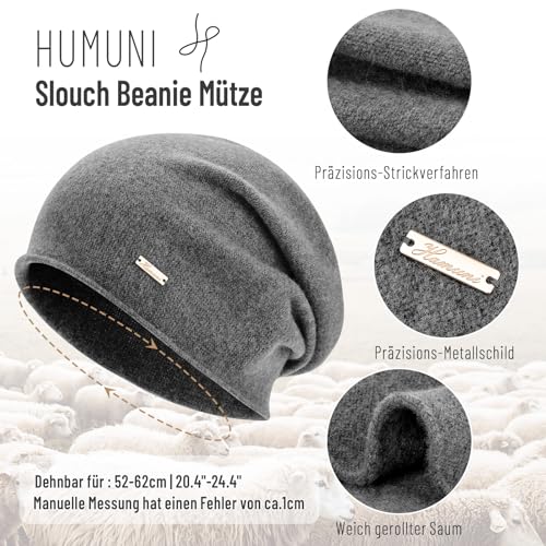 HAMUNI 100% Wolle Slouch Beanie – Bild 3