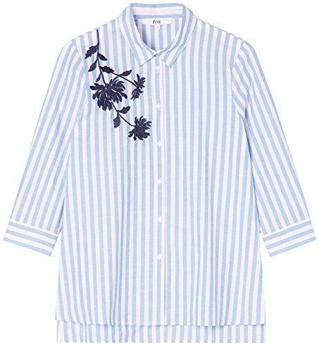 Find. Blosson Embroidered, Camicia Donna, Blu