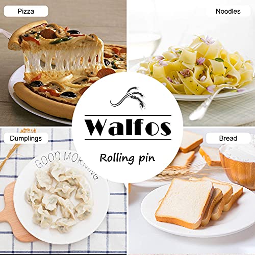 Walfos French Rolling Pin Dough Roller For Baking Pizza Dough, Pie And Cookie Beech Wood Rolling Pin（15.7 Inch） #TOP6
