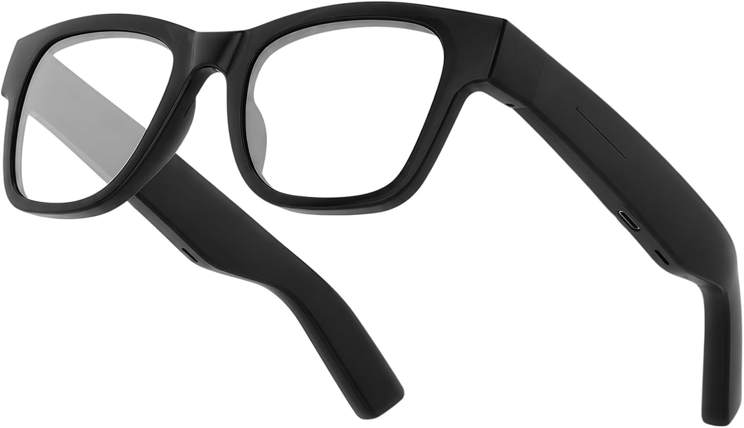 AI Glasses Black,Bluetooth Smart Sunglasses,Open-Ear Music, Hands-Free Calls, Touch Control, Voice Wake-Up and Remote Camera Control