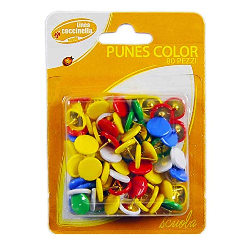 DUE ESSE Lot de 80 punaises à motif coccinelle multicolore.