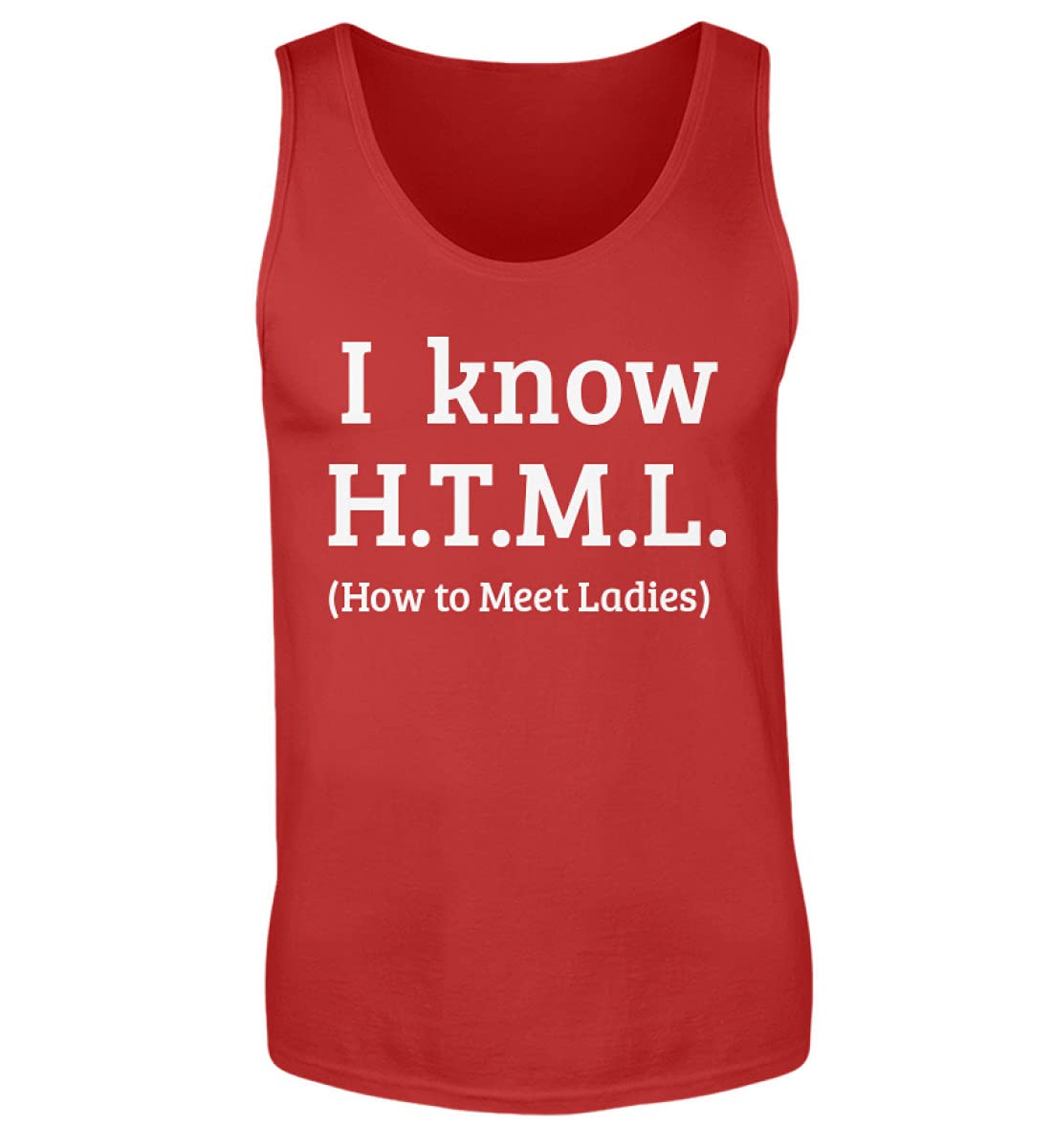 Camiseta de tirantes para hombre programador PHP HTML MYSQL ropa informática roja S 3