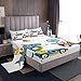 Erosebridal Dinosaur Racing Bedding Set Twin Cute Dinosaur Race Car Sheet Set Cartoom Dino Bed Sheets for Kids Boys Girls Child Room Decor,Shark Vehicle Fitted Sheet + Flat Sheet + 1 Pillow Case