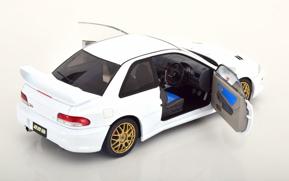 スバル インプレッサ 22B ホワイト 1/18 1998 Subaru Impreza 22B RHD Right Hand Drive Pure White with Gold