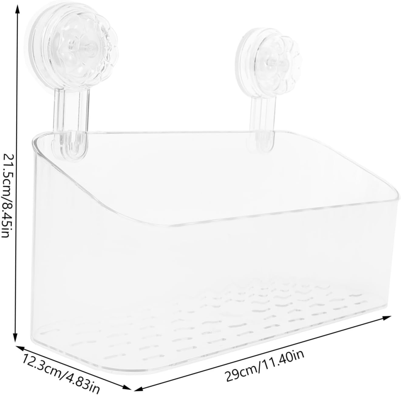 OUNONA Suction Cup Shower Shelf Large Wall-Mounted Bathroom Storage Organizer Non-Drill Design for Shampoo and Conditioner