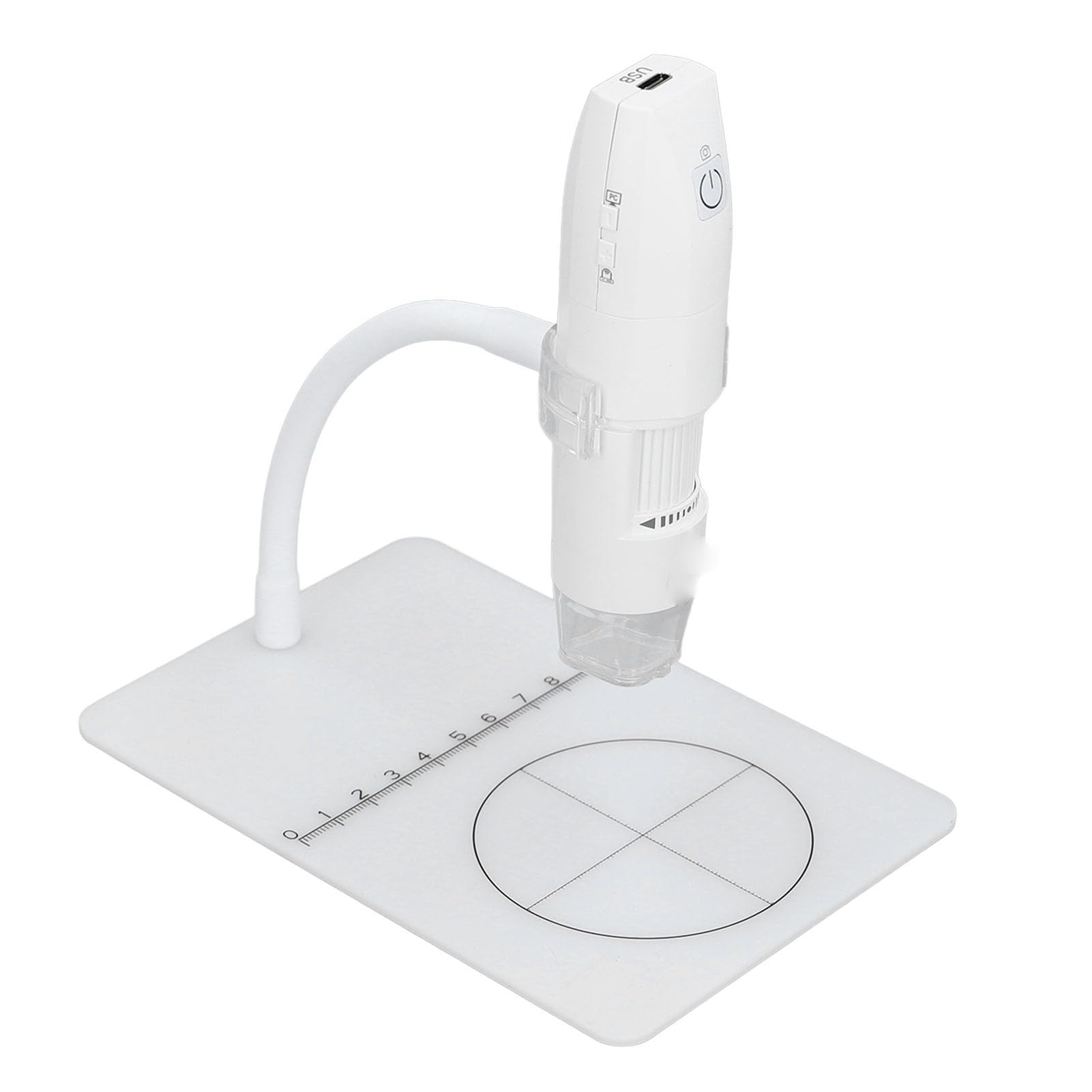 Jiawu Digitales Mikroskop, 800 MAh, 8 LEDs, Tragbares USB-Mikroskop für die Reparatur von Leiterplatten, 2 MP, 50–1000-fache Vergrößerung mit Verstellbarem Ständer, Kompatibel mit IOS Mac Windows