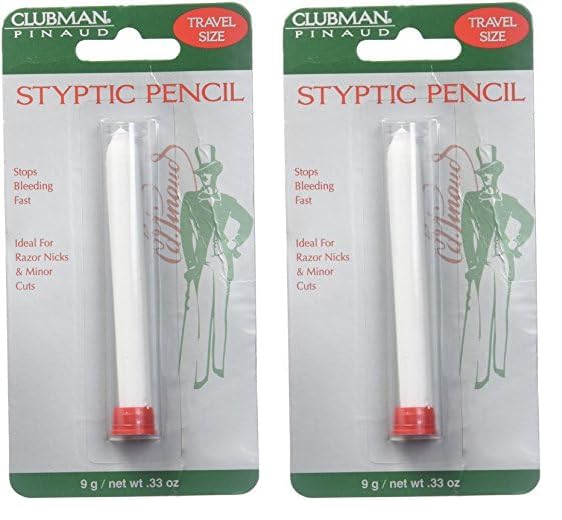ClubmanPinaud Styptic Pencil Travel Size 0.33 oz (Pack of 2)