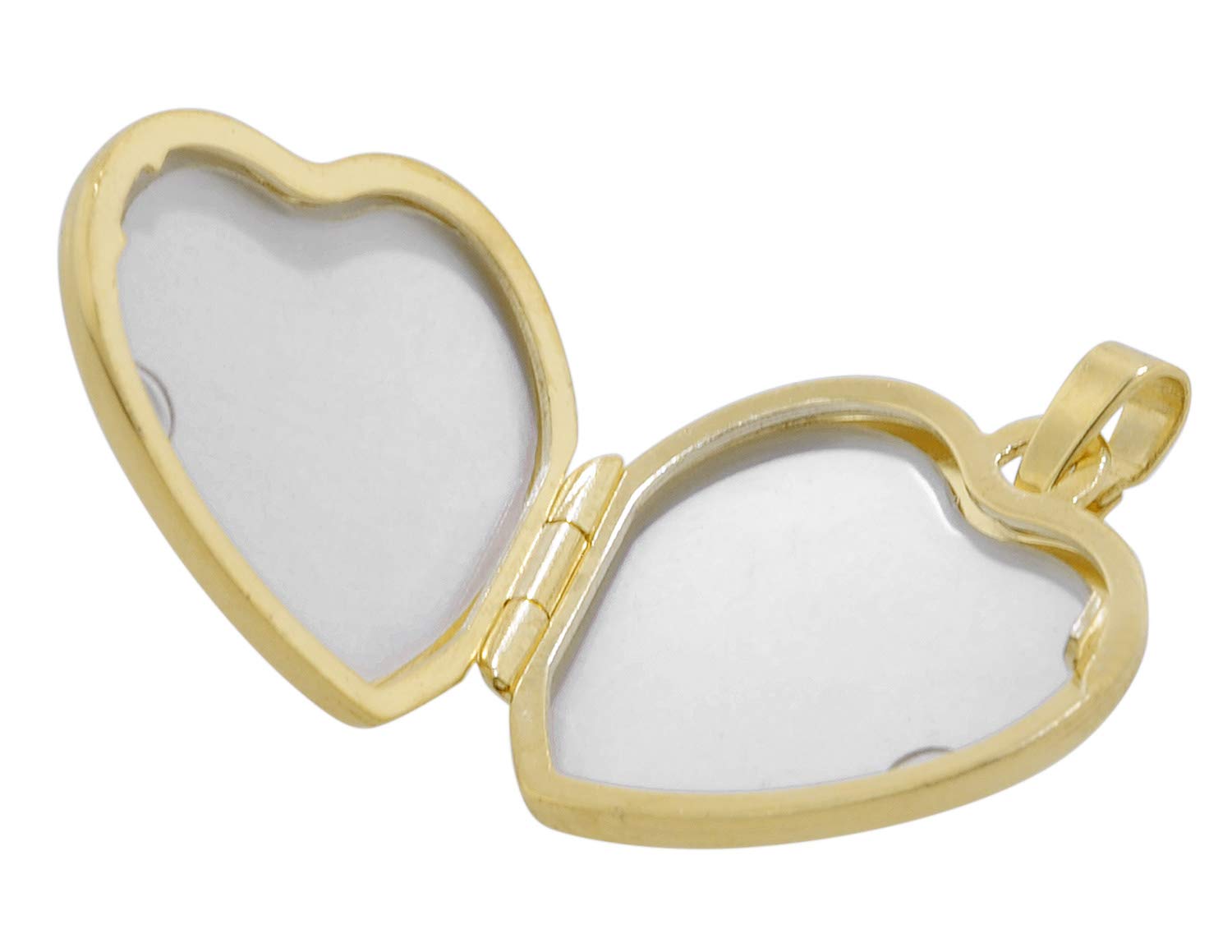 trendor Medaillon Herz Gold 333 / 8K mit Vergoldeter Damen-Halskette 39056