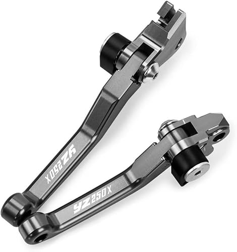 LDGSUPH CNC Pivot Dirt Bike Griff Für Yamaha Yz250x 2016 2017 2018 2019 Yz 250x Motocross Dirt Bike CNC Aluminium Bremskupplungshebel Klappbarer Hebel Motorrad Schwenkhebel Motorrad Handhebel