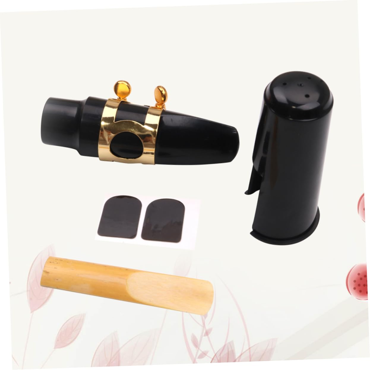 HEMOTON 3 Juegos Boquilla De Saxofón Con Tapa Saxófono Kit De Boquillas Para Saxofón Alto De Boquilla Almohadillas Para Boquilla De Saxo Boquilla Con Tapa Saxo Repuestos Bambú