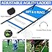Agility Training Equipment, Football Training Set- 20FT Rungs Speed Ladder,4 Hurdles, 12 Disc Cones, Resistance Parachute, Jump Rope, 4 Resistance Bands for Workout Soccer Basketball Drill Equipment