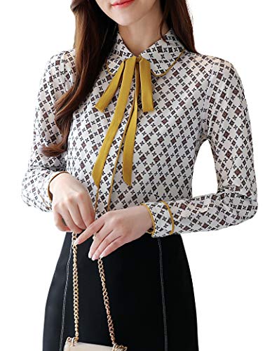 Women's Animal & Floral Print Shirt Regular Fit Long Sleeve Button up Casual Blouse Top