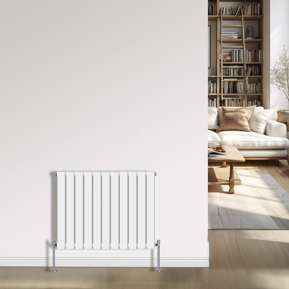 Nrg White Radiator 600X748mm- Single Flat Panel Interior Bathroom Radiators