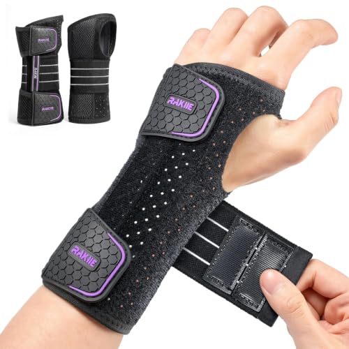 Rakiie 2 Pack Carpal Tunnel Wrist Braces