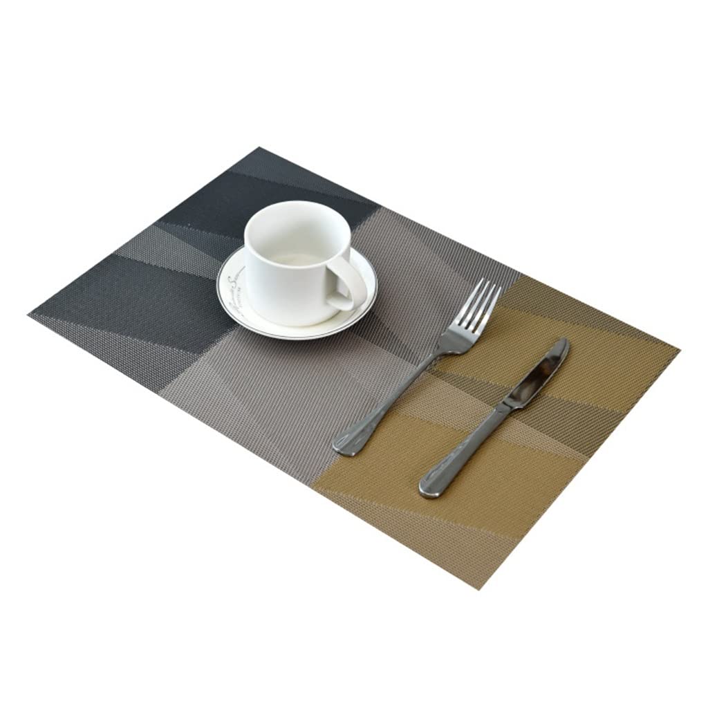 IANSHFKN European Geometric Printing Home Hotel Pvc Placemats Heat Insulation Mat Non-slip Western Food Coaster