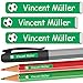 INDIGOS UG® Aufkleber Namensaufkleber - 49x7 mm - personalisierbar - 012 - Fußball - 88 Stück für Kinder Schule und Kindergarten - Stifte Federmappe Lineale Schule KITA Kinder Kindergarten