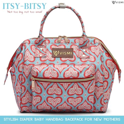 Image of VISMIINTREND Mini Diaper Bag for Baby | Small Nappy Bags for Mother | Maternity Travel Handbag | Hospital Bags for Mom | Baby Shower Gift for Mom | Gifts for New Born Baby Boy Girl