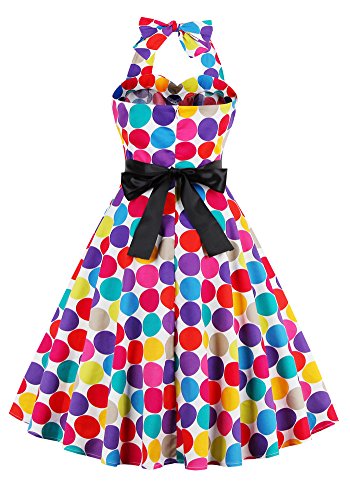 最安値 ボトミ Botomi レディース ワンピース 50年代 夏 ノースリーブ ドレス 結婚式 二次会 パーティーの価格比較