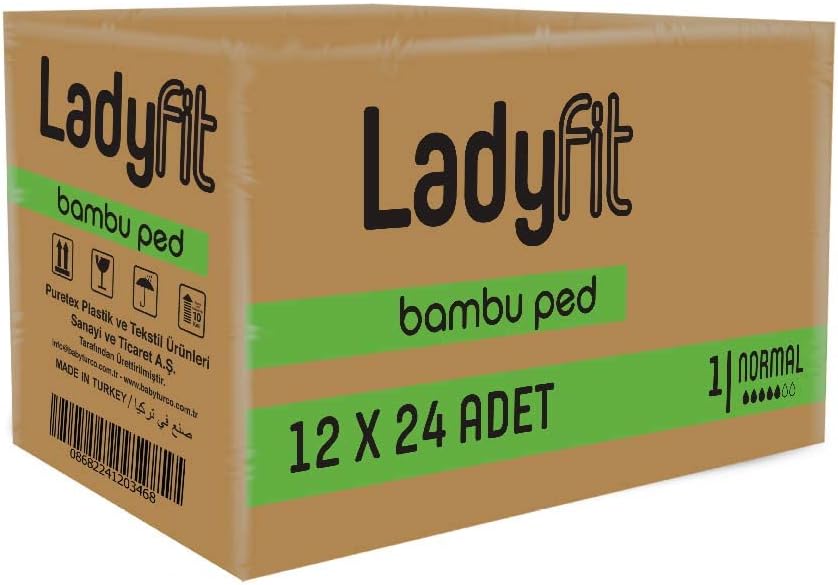 Ladyfit Bambu Normal 288'li Vegan Ped (12 x 24 Adet)