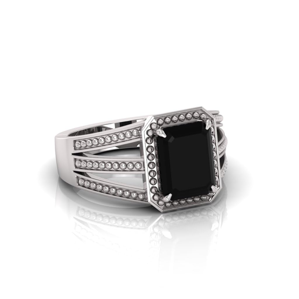 AMG GEMS Sulemani Hakik Ring Original Natural Black Haqiq Precious Gemstone Hakeek Astrological Adjustable Ring Size 16-22 for Men and Women (8.25 Ratti) (B0CPTD9WH7) Amazon Price History, Amazon Price Tracker