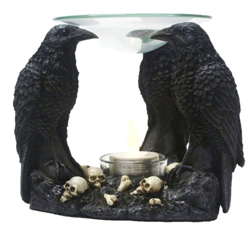 Tazón Incienso: Ravens y calaveras