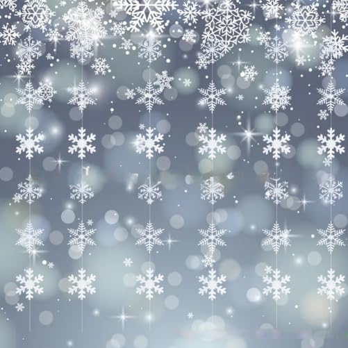 Schneeflocken Girlande, Hillylolly Schneeflocken Deko, 6x1.9Meter...