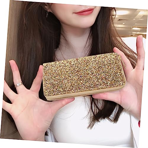 Creative Sparkly Zippered Wallet for Women Stylish Shiny Lady Purse Closure Long Fashionable Handbag for Travel School Work Organize Cards and Cash4