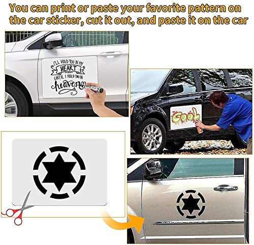 Image of 4 Pack Blank Magnets, 18 inch x 12 inch Magnetic Signs for Car, Rounded Corners, Advertise Business, Prevent Scratches & Dents