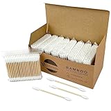 eyxformula 900 Count Pointed Tip Cotton Swabs, Double Precision Tips Cotton Swabs with Sturdy Bamboo Sticks, Soft Pointy Cotton Swabs for Eye Makeup Touch-ups, Correcting Nail Polish Mistakes, Crafts