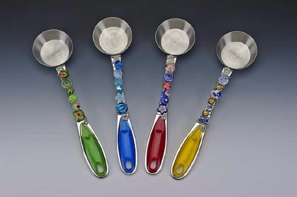 Wire wrapped Stainless Steel Espresso Scoop with beads 2 TBS