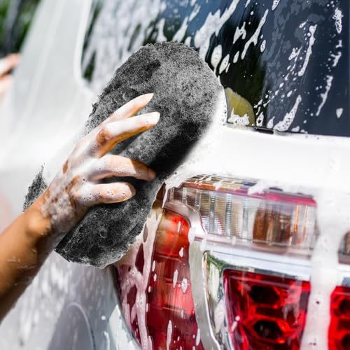 Image of Tanlade 2 Pcs Large Car Wash Sponge, Foam Sponge for Clean, Blue,Gray