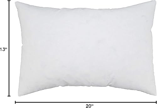 Miniatura 6 de SARO LIFESTYLE Relleno de almohada de plumón, blanco, 23"x23"