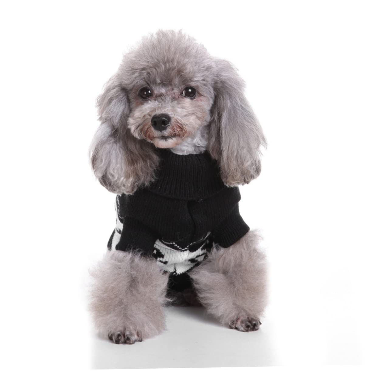Beaupretty 3 Pièces Vêtements De Chien Manteau De Chien De Noël Chandails à Col Roulé Costumes De Mignon Pull De Noël Chandails De Mignon Manteau d'hiver Chef