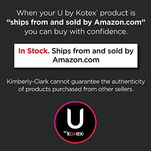 U by Kotex Security Feminine Maxi Pad with Wings, Overnight, Extra Heavy, Unscented, 30 Count (Packaging May Vary)