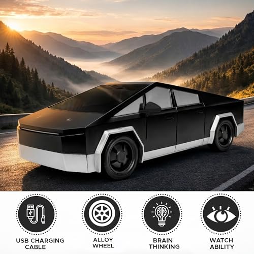 Image of NHR Tesla Cybertruck Remote Control Car Toy for Kids | 1:24 Scale Drift RC Car with Rechargeable Battery & 3D Lights | 2.4GHz Remote | Gift for Boys & Girls | Indoor & Outdoor Racing Car (Black)