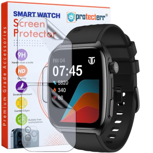 Image of Smartwatch Screen Protector for Titan Smart 4.0 1.93 inch (Pack of 2) - Flexible TPU Film, 9H Scratch Resistant, Self Healing, Anti Fingerprint, HD Clear - Not Tempered Glass