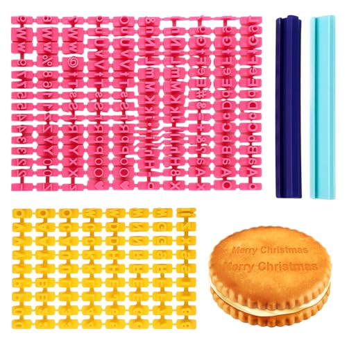 2 Set Tampons Pour Biscuits Alphabet, 232 Pièces Emporte Piece Personnalisé, Majuscules Et Nférieures Tampon Pour Pâte à Sucre Fondant Et Pâtisserie Créative...