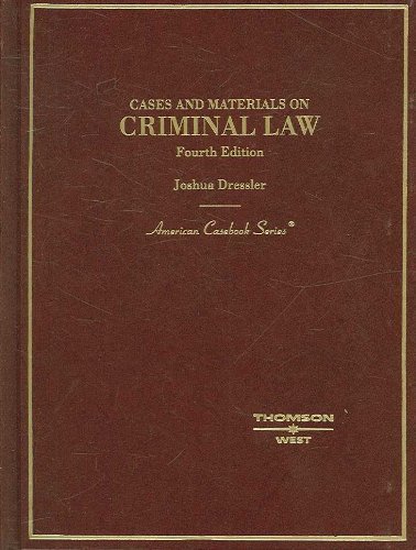 Cases and Materials on Criminal Law (American C... 0314177191 Book Cover