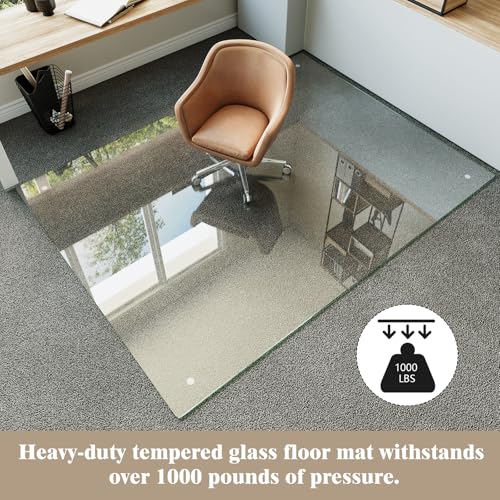 Image of Koonmi 60 inch x 80 inch Office Chair Mat for Hardwood Floors & Carpets